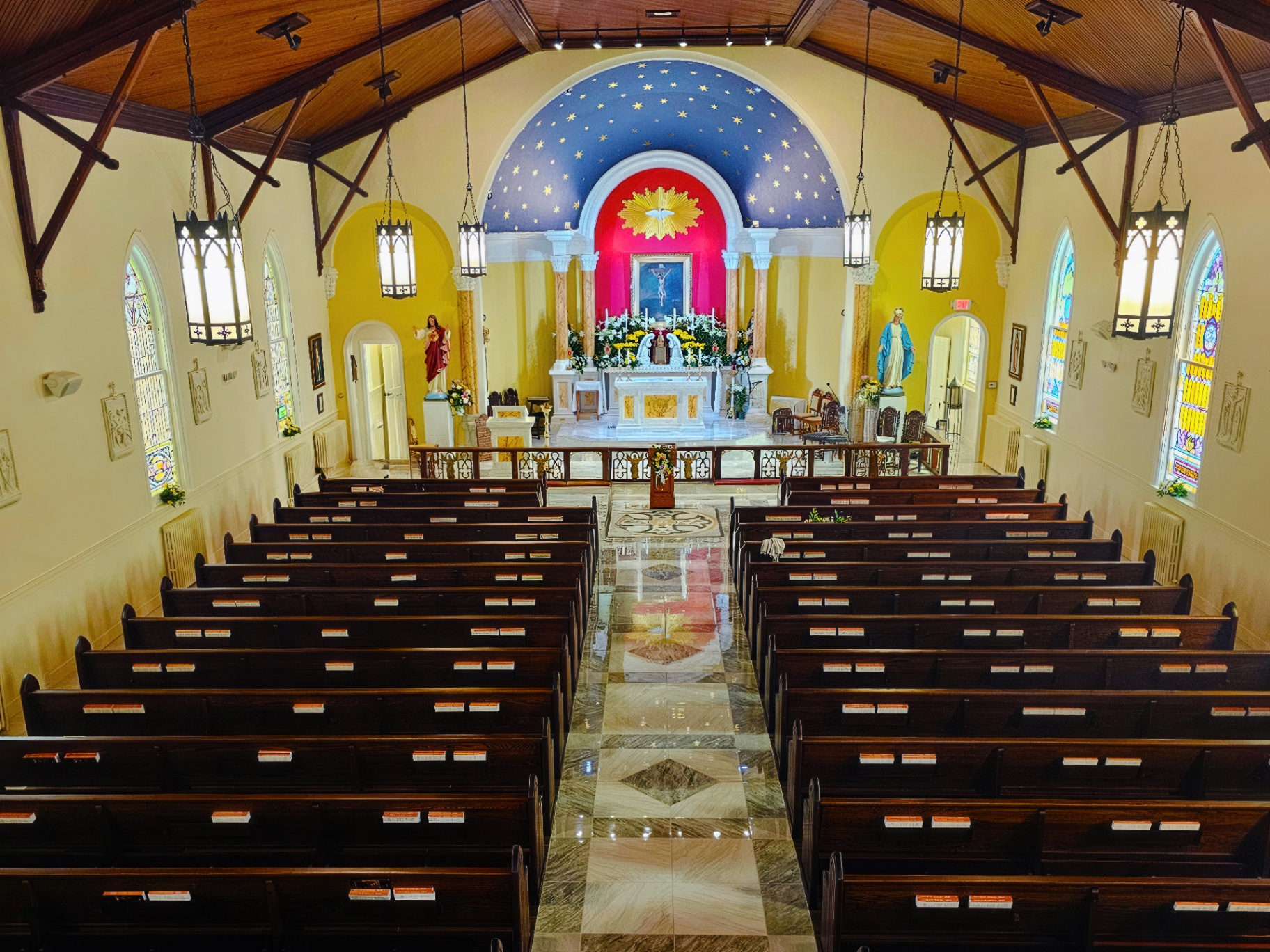 Hand-crafted solid oak church pews by Rogers Church Furnishings